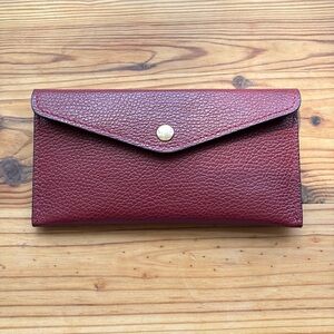 Persaman New York Mina Leather Wallet, Red